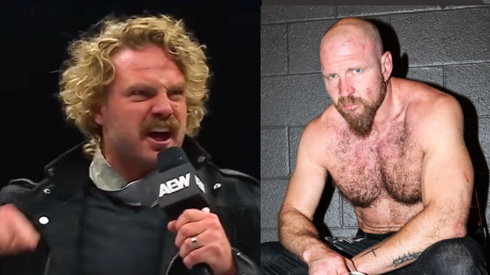 Fans are anticipating &quot;Hangman&quot; Adam Page vs. Jon Moxley at All In 2025. (Images via AEW YouTube and Instagram) 