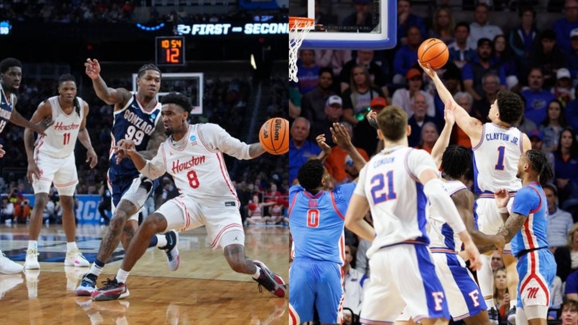 The Houston Cougars and the Florida Gators at the Big Dance
