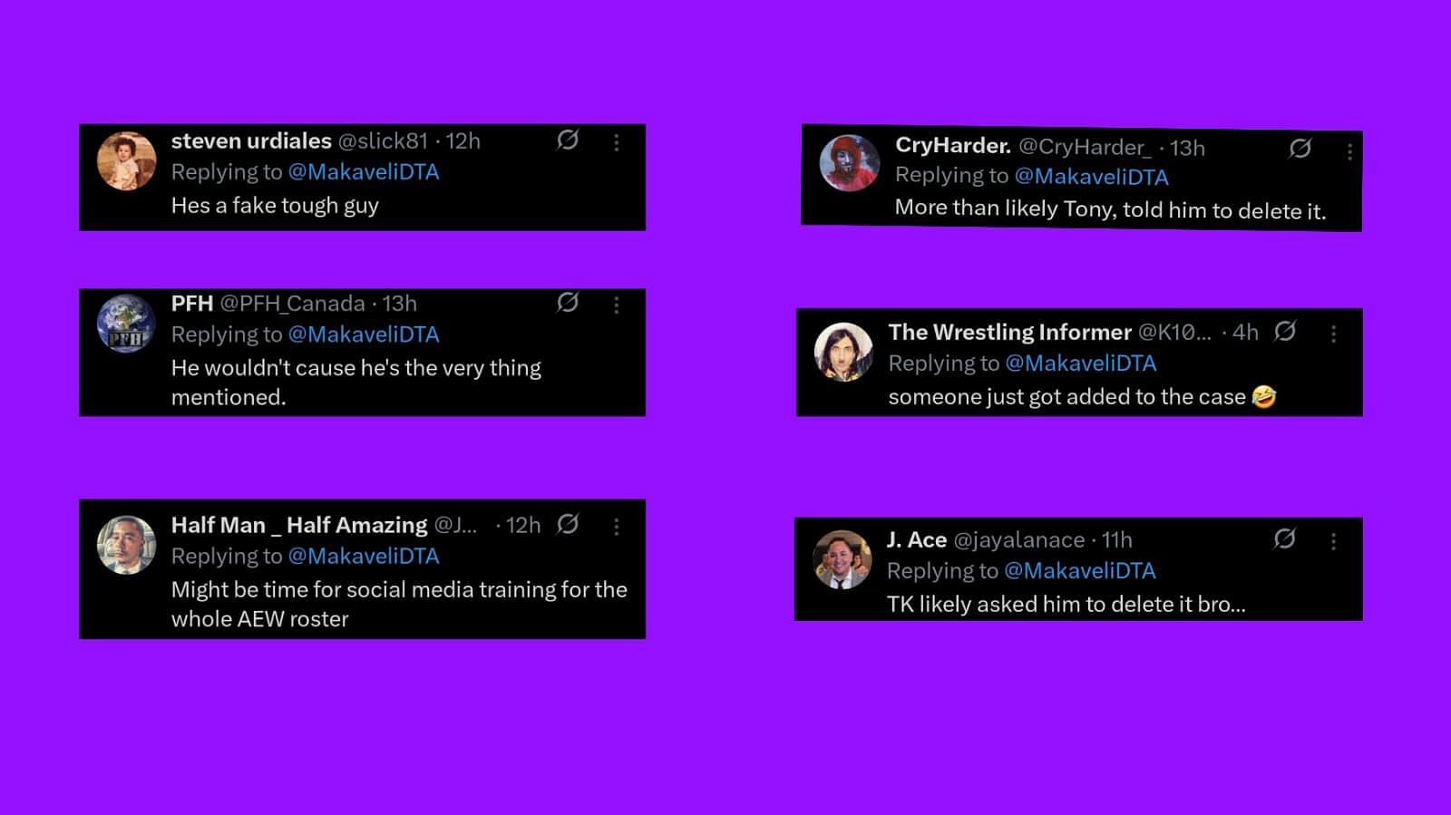 Fans react to Ricochet&#039;s now-deleted tweet [Source: @MakaveliDTA&#039;s X replies]