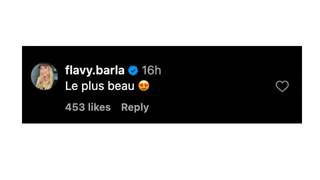 Flavy Barla&#039;s comment on Ocon&#039;s IG Post [Image Source: @estebanocon/Instagram]