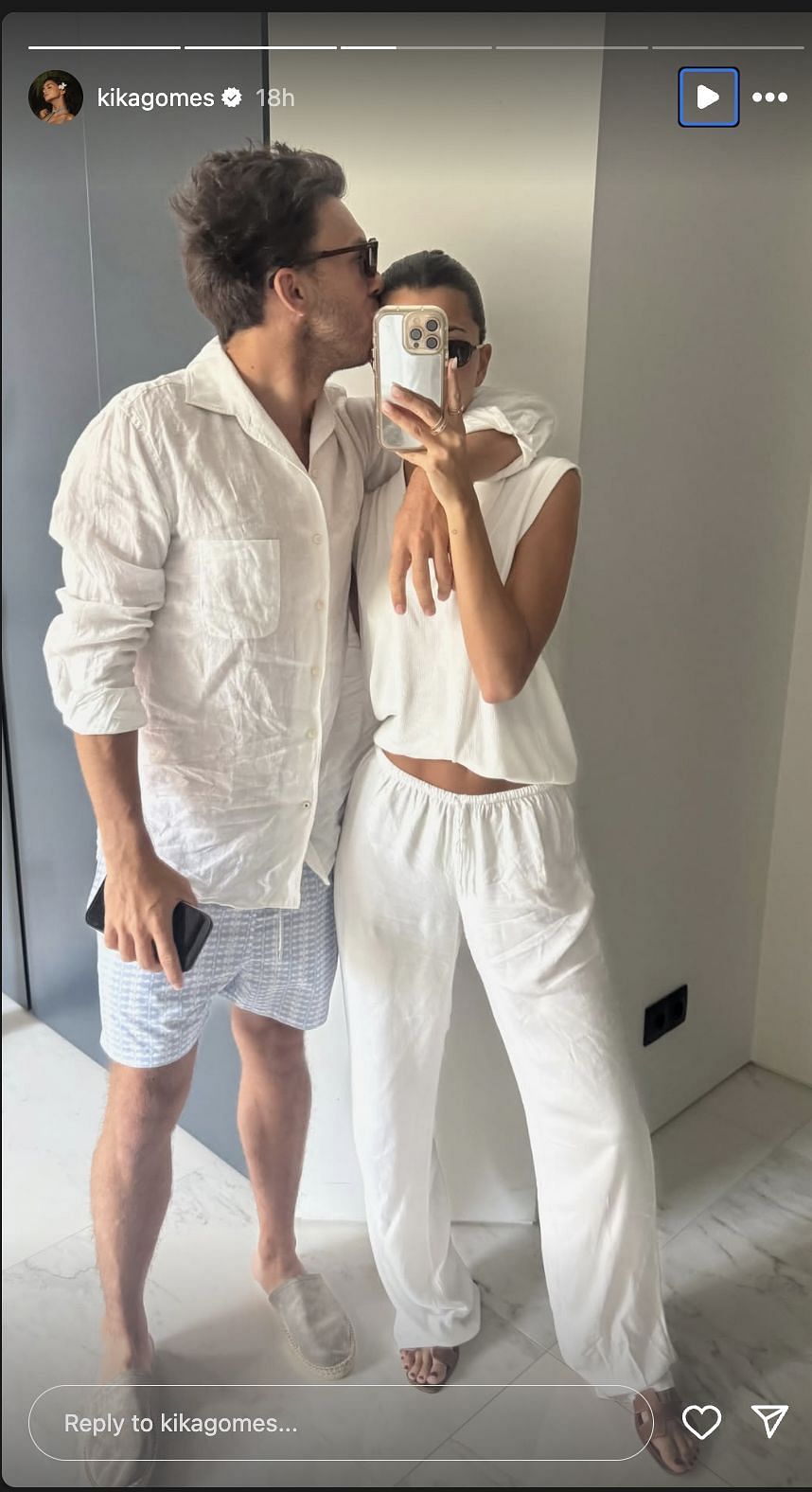 Kika Gomes&#039; Instagram story [Image Source: @kikagomes/Instagram]