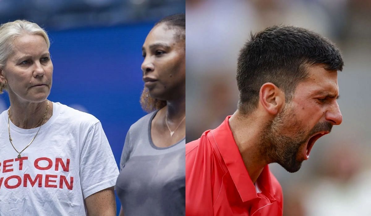 Serena Williams&rsquo; ex-coach Rennae Stubbs and Novak Djokovic - Source: getty