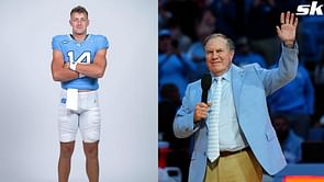 Bill Belichick QB Max Johnson's GF Adrienne Davis flexes lavish beach vacay in vibrant blue outfit