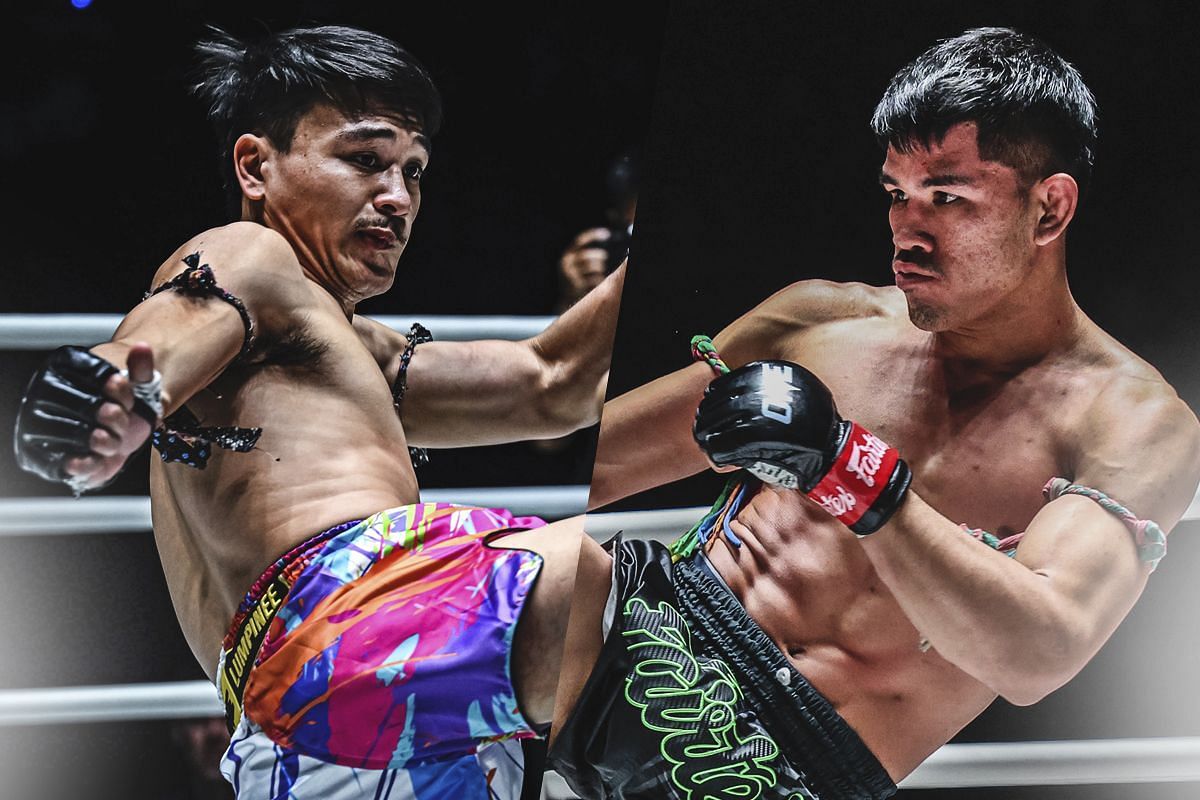 Jaosuayai (left) and Nakrob (right). [Photos from ONE Championship]