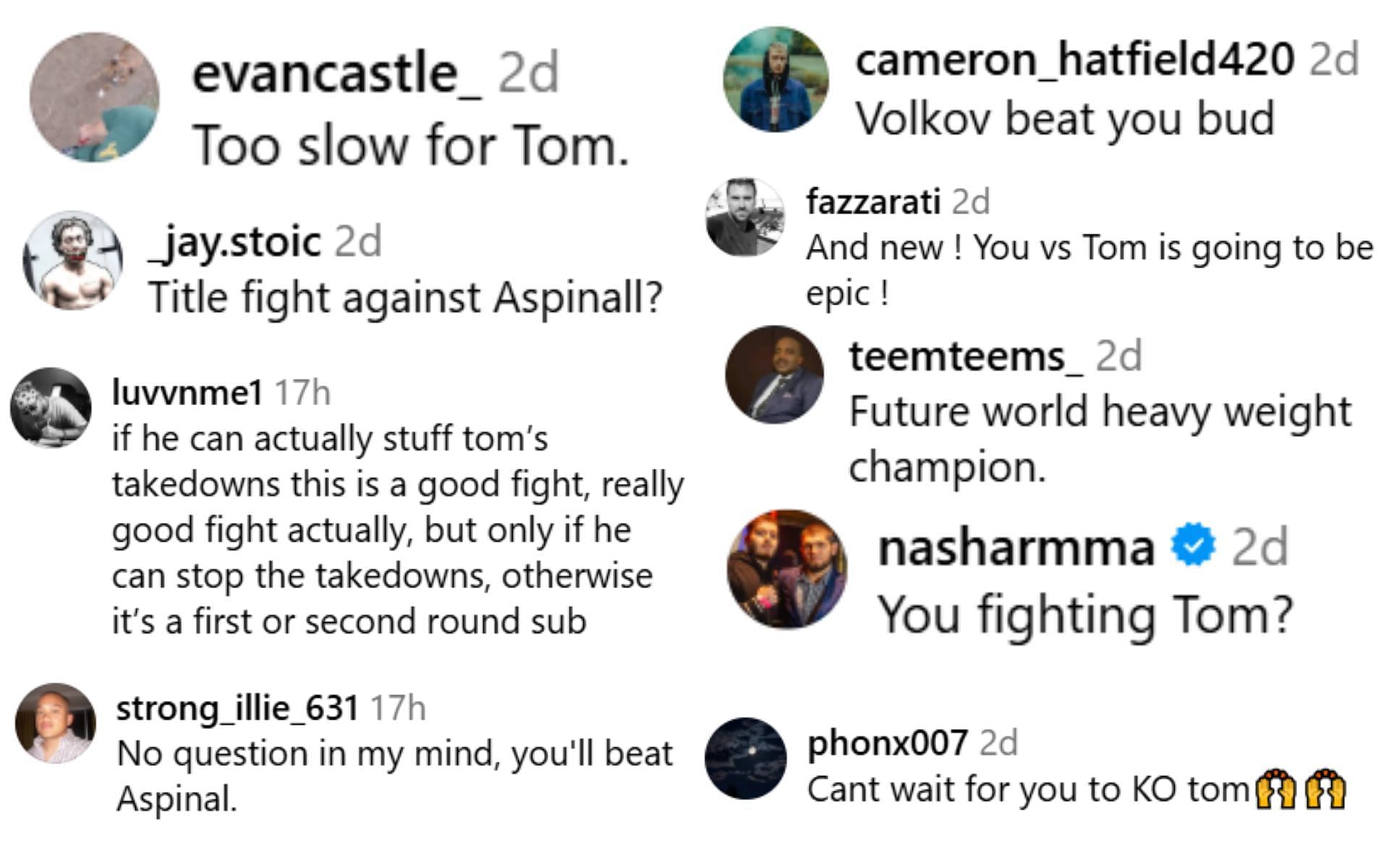 Fan reactions. [Screenshots courtesy: @ciryl_gane on Instagram]