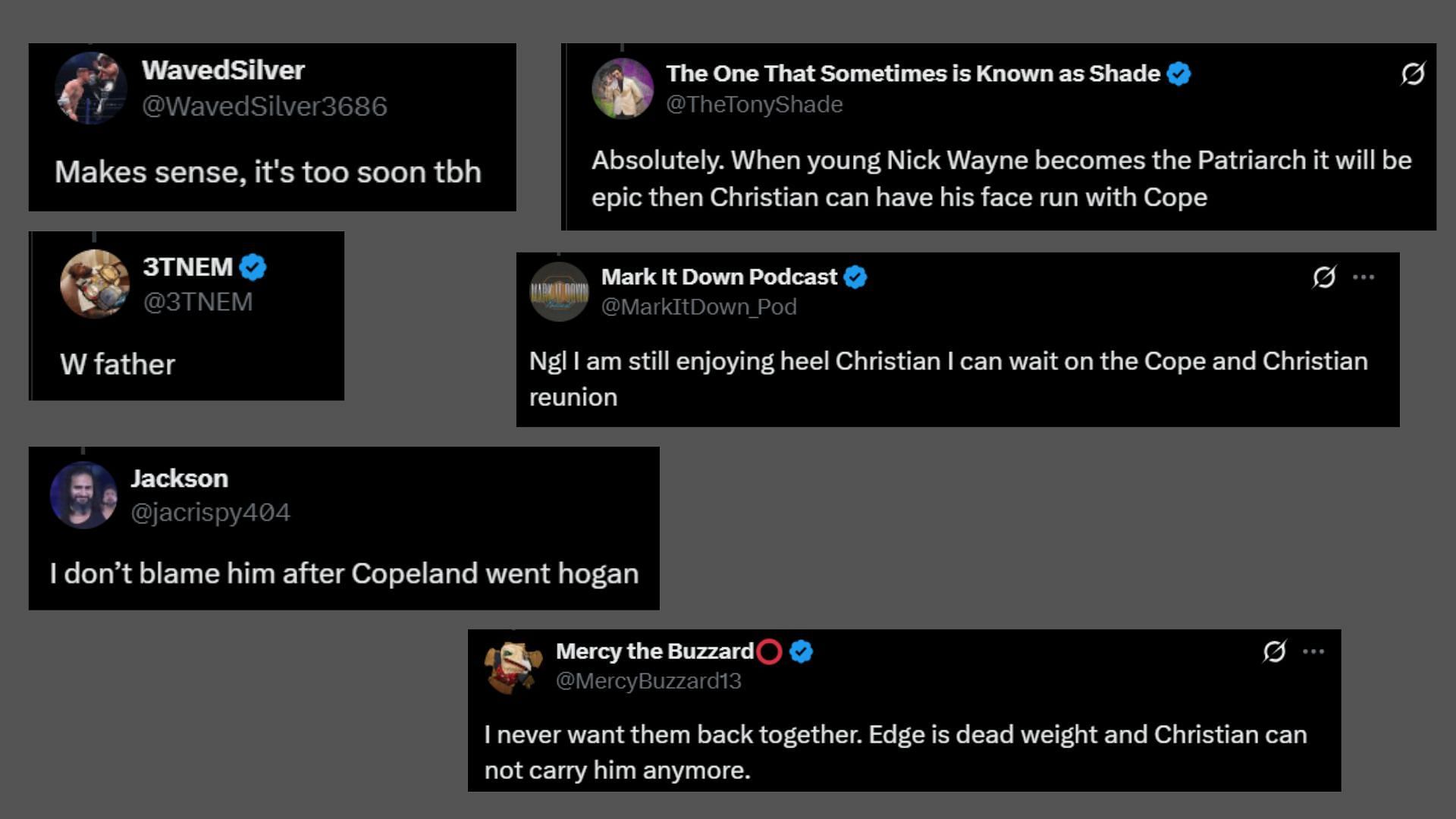 Should Cope and Christian get back together? [Credit: Fan reactions on X]