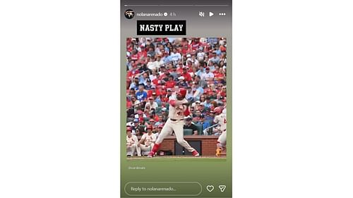 Nolan Arenado's Instagram story