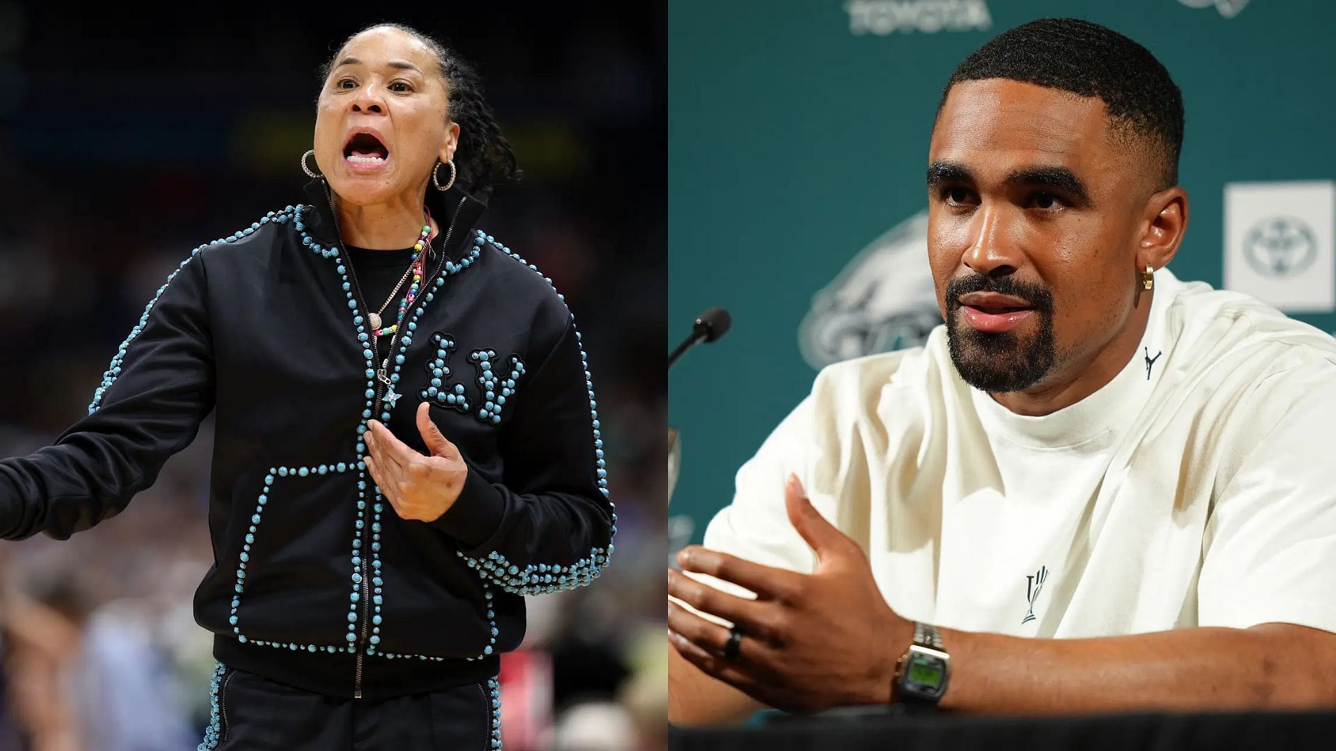 South Carolina coach Dawn Staley, NFL star Jalen Hurts