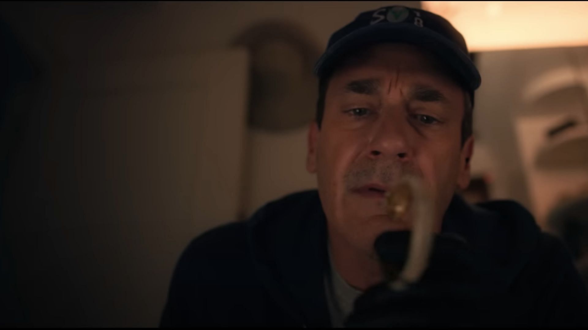 Hamm&#039;s character goes back to stealing (Image via YouTube/Apple TV)