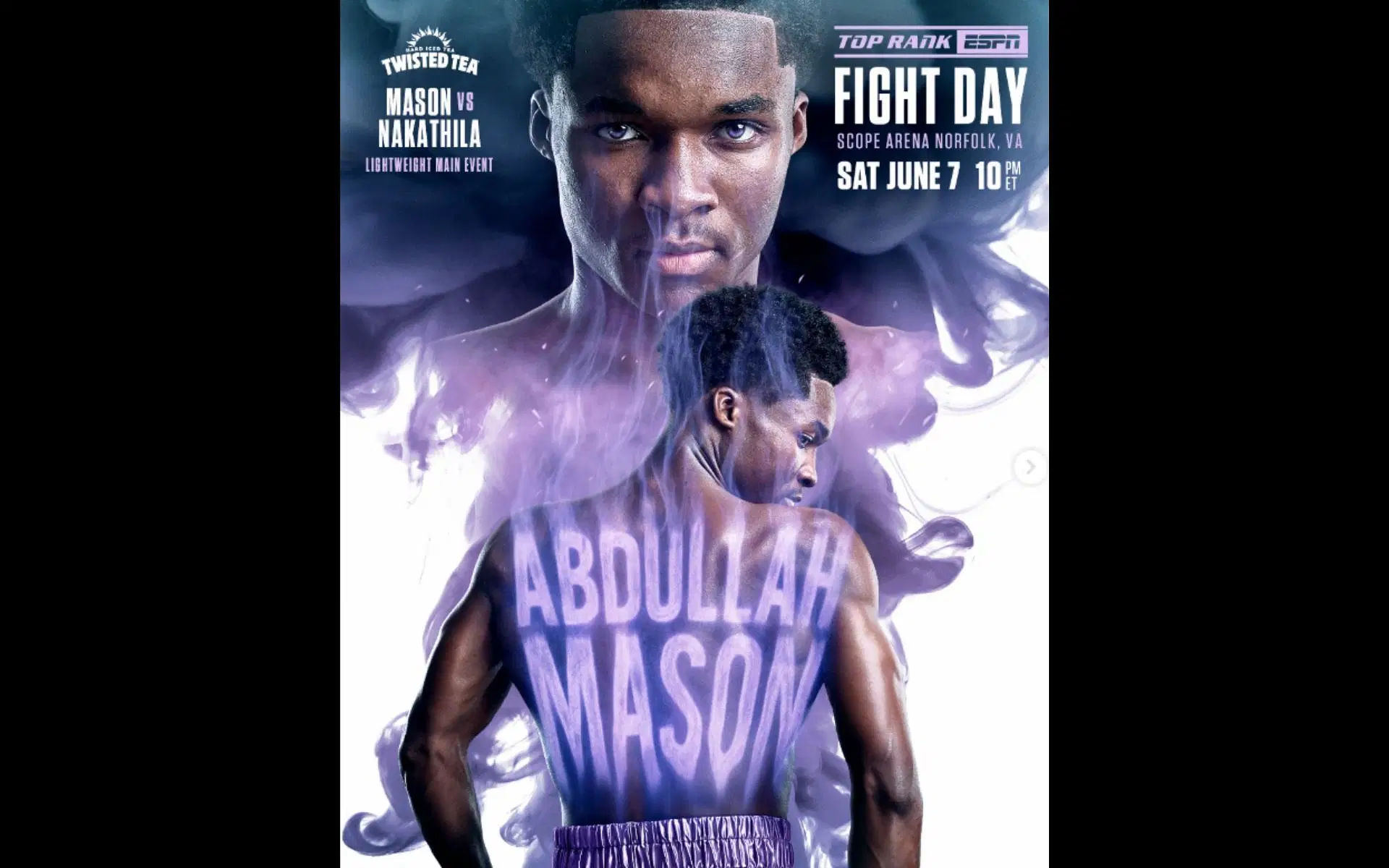 Abdullah Mason faced Jeremia Nakathila in the main event. [Image courtesy: @toprank on Instagram]