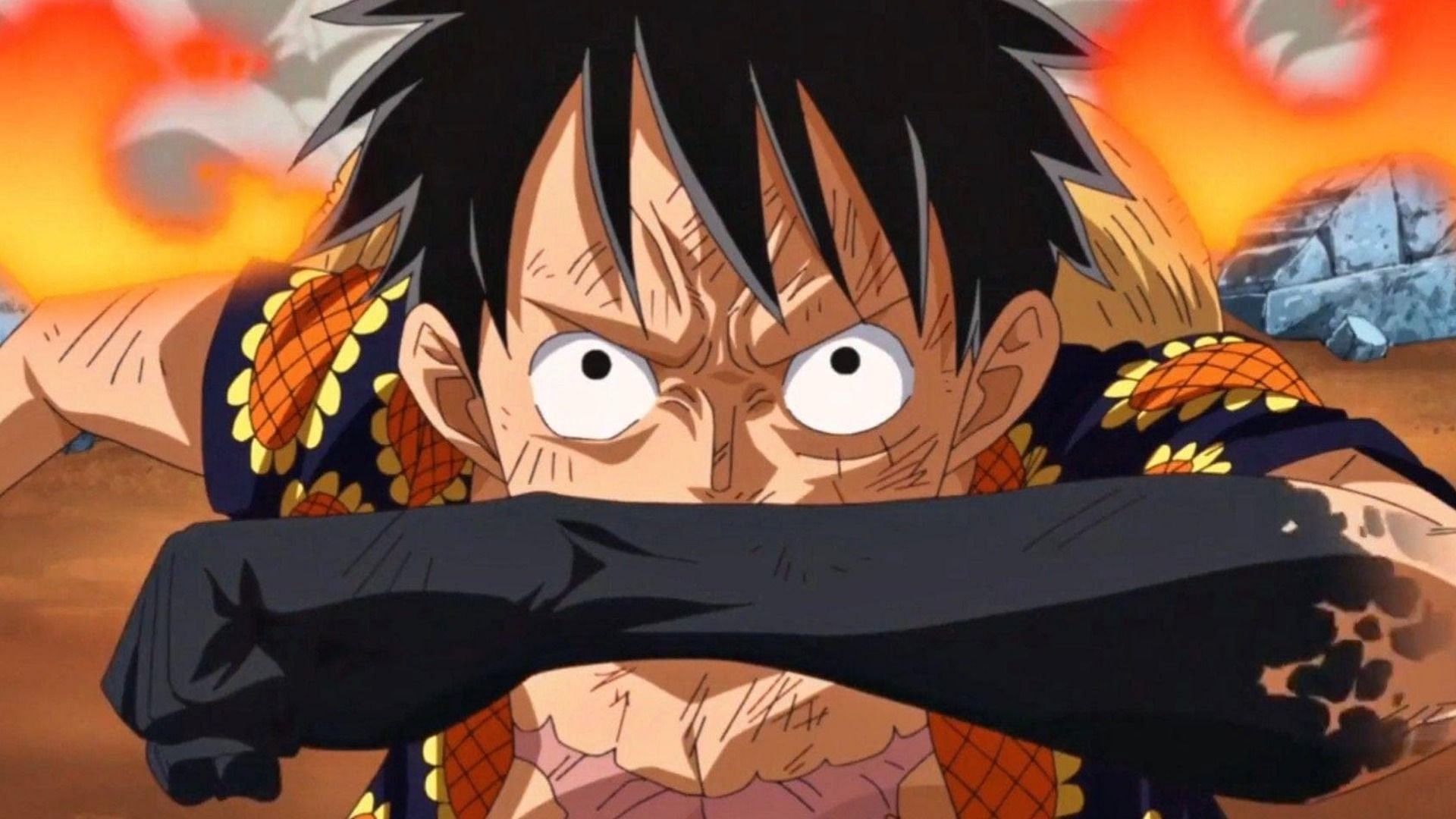 Luffy using Haki in One Piece (Image via Toei Animation)