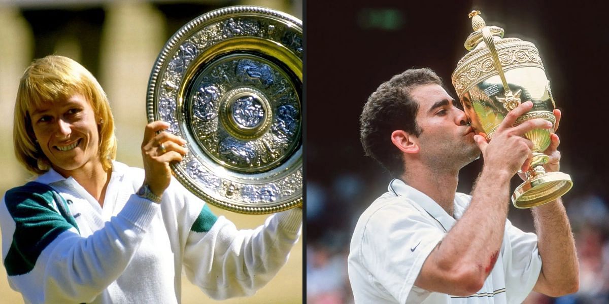 Martina Navratilova and Pete Sampras are among the most successful players in the history of Wimbledon 2025. (Photos: Getty)