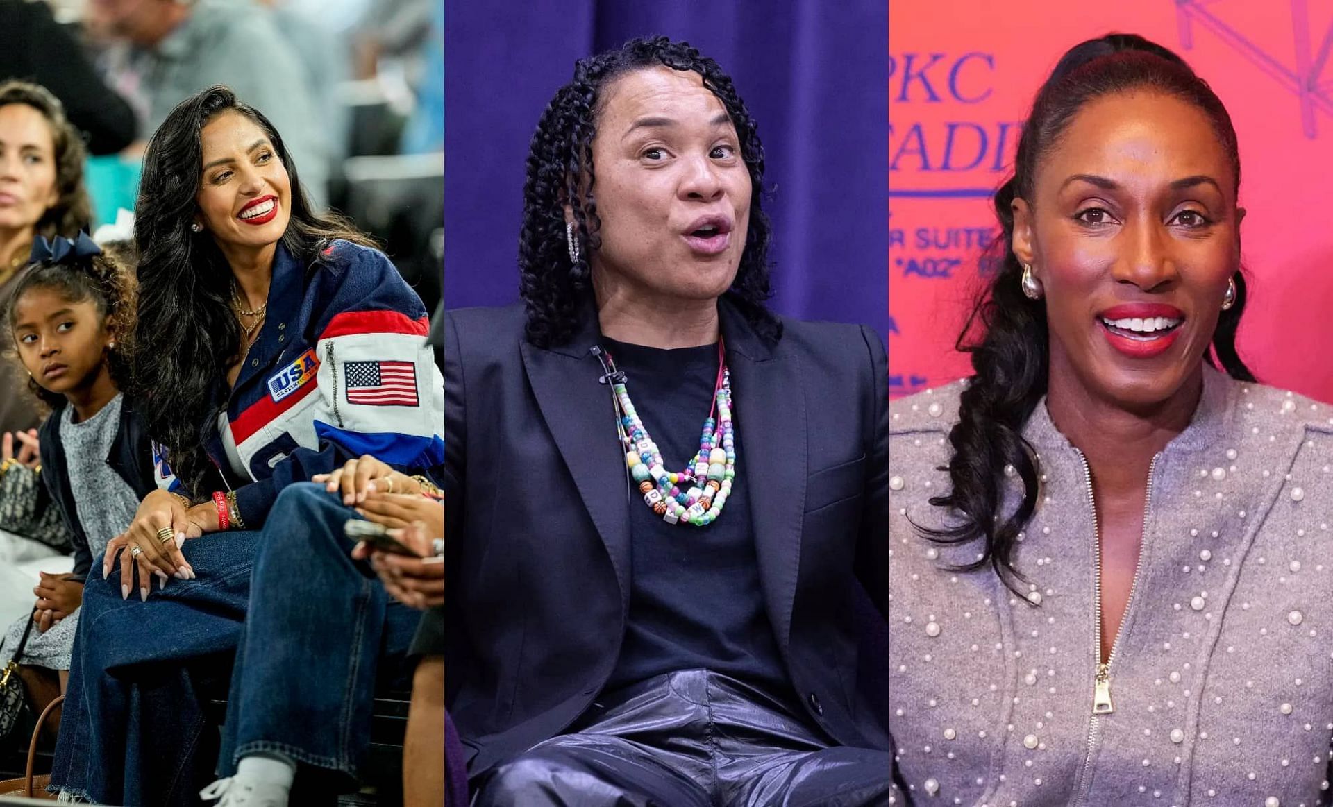 Vaneesa Bryant, Dawn Staley and Lisa Leslie