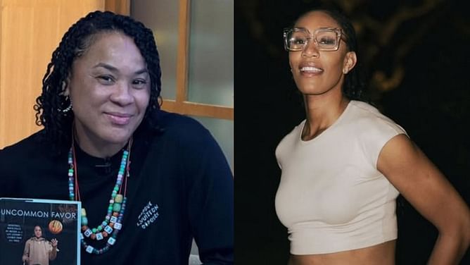 $12,000,000 worth Dawn Staley shouts out WNBA star A'ja Wilson as young hoopers turn up in A'Ones during camp