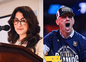 "Tremendous honor for First Lady of UConn basketball": Dan Hurley's wife, Andrea, earning 'Saint Clare' award gets a nod from Huskies socials