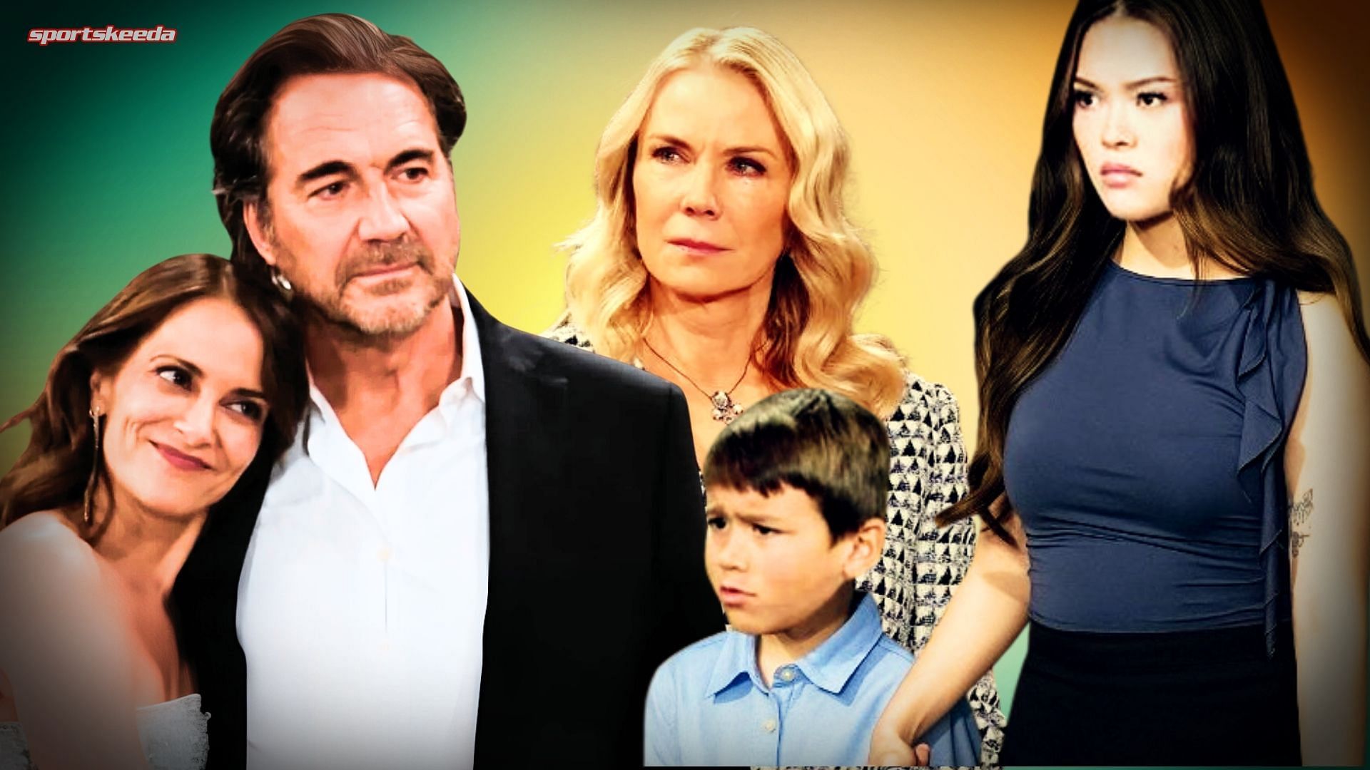 Taylor, Ridge, Brooke, Luna, Hayes (Custom cover edited by Sportskeeda, Original Image  [CBS Network])