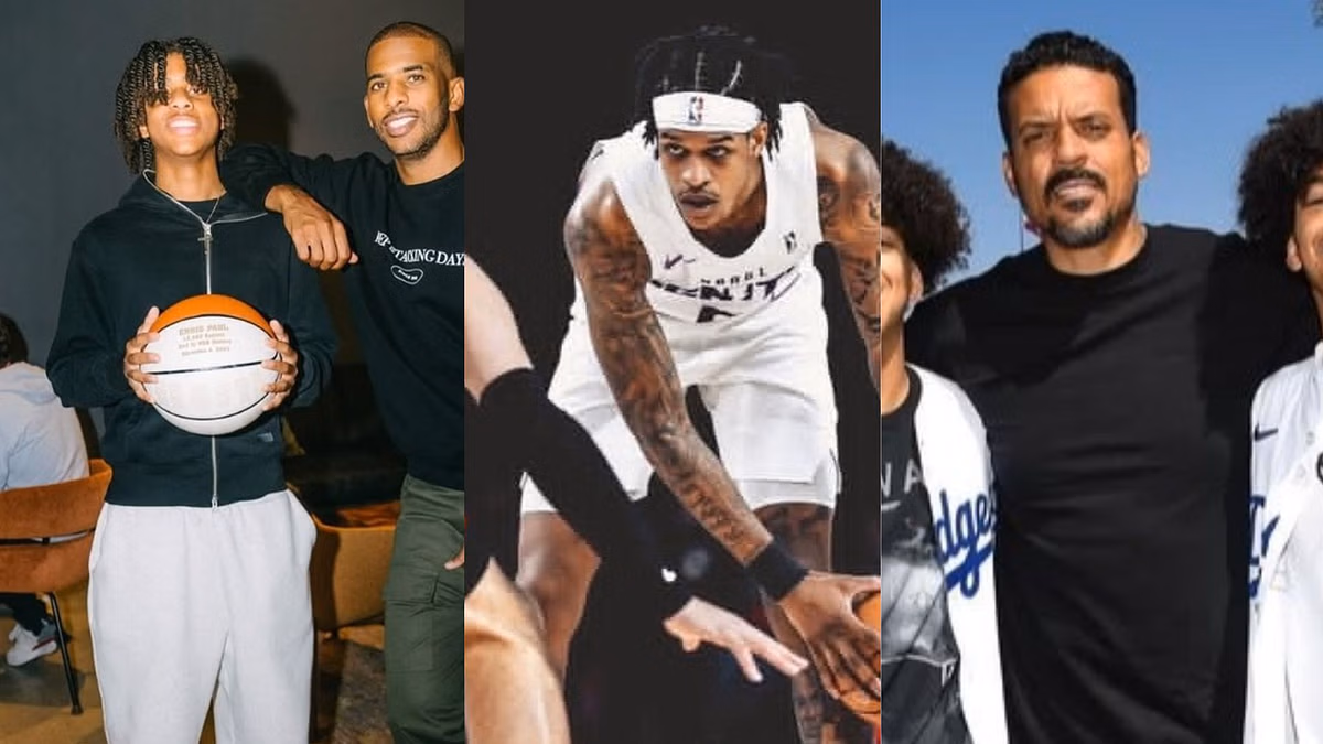 Shaquille O'Neal's son Shareef O'Neal and Matt Barnes react to Chris Paul Jr.'s impressive hooping highlights