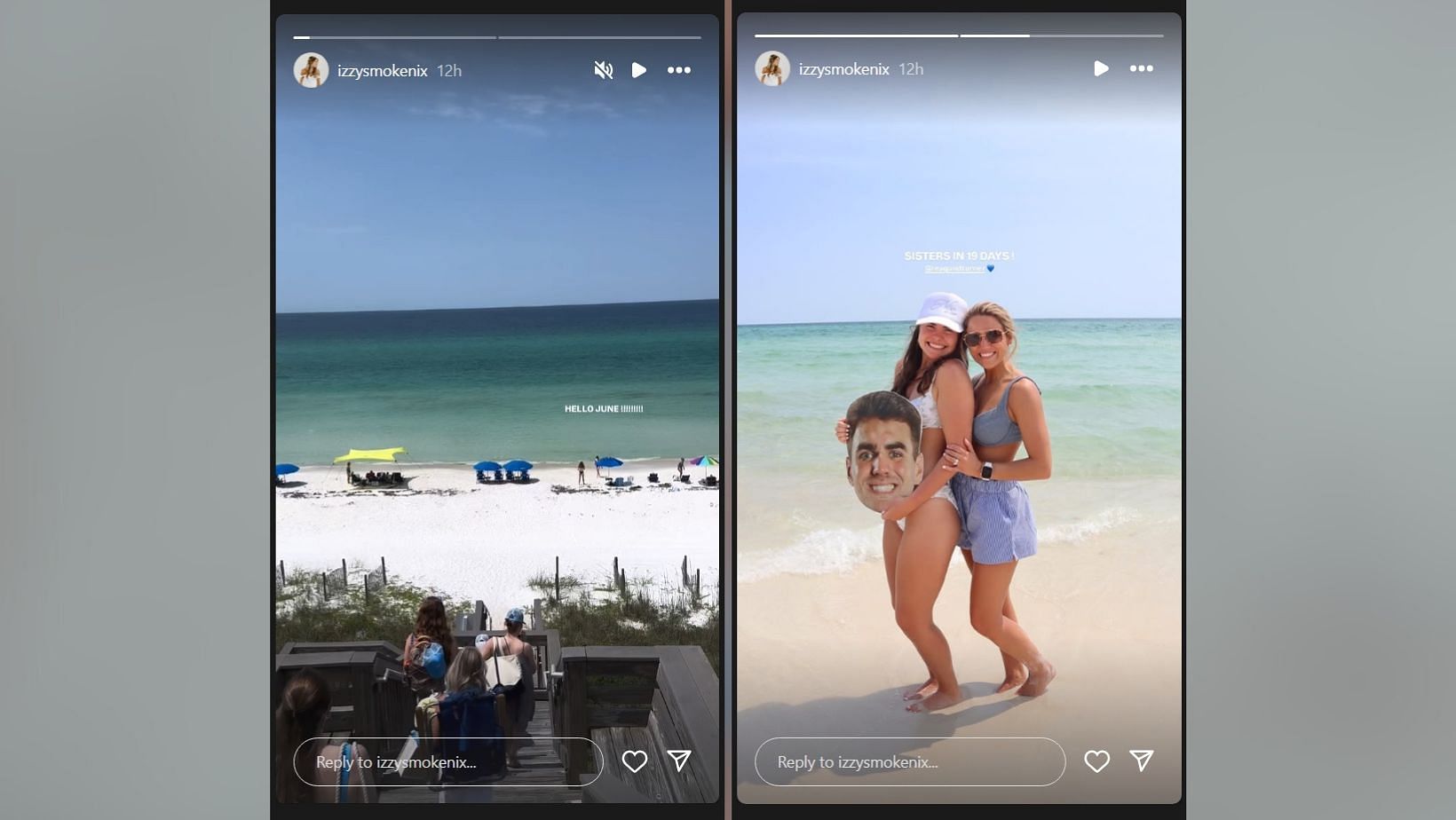 Bo Nix&rsquo;s wife Izzy drops two-word message soaking up Florida sun (Image Credit: Izzy/IG)