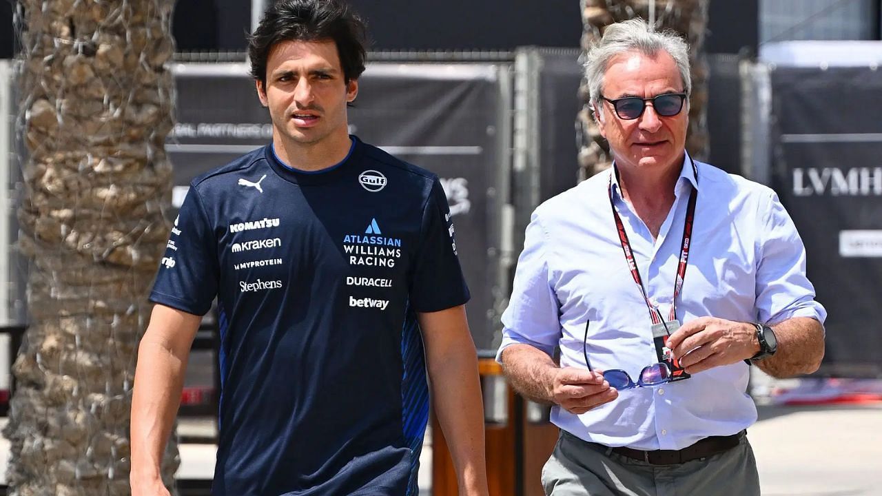 Carlos Sainz with his dad, Sainz Sr [Image Source: Getty]