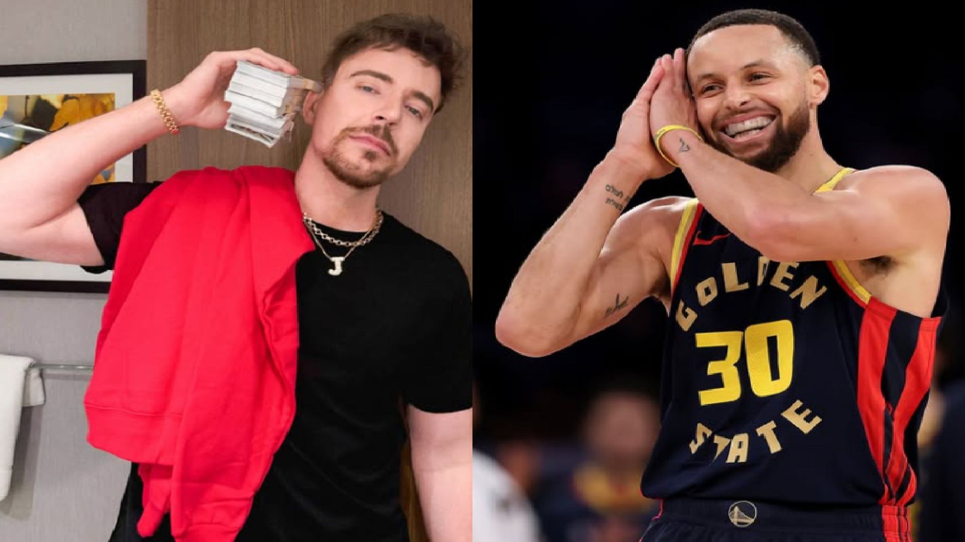 Steph Curry surprises son Canon with MrBeast gesture in wholehearted BTS clip