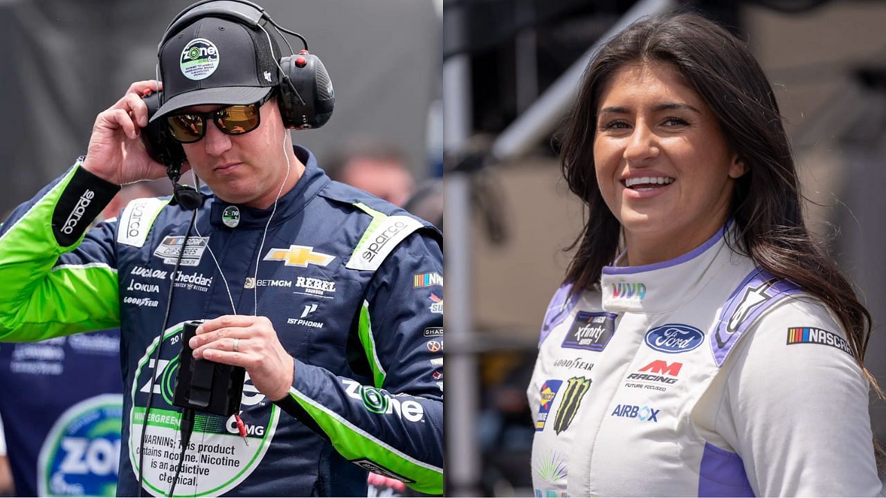 Kyle Busch on the left and Hailie Deegan on the right (Source: IMAGN)