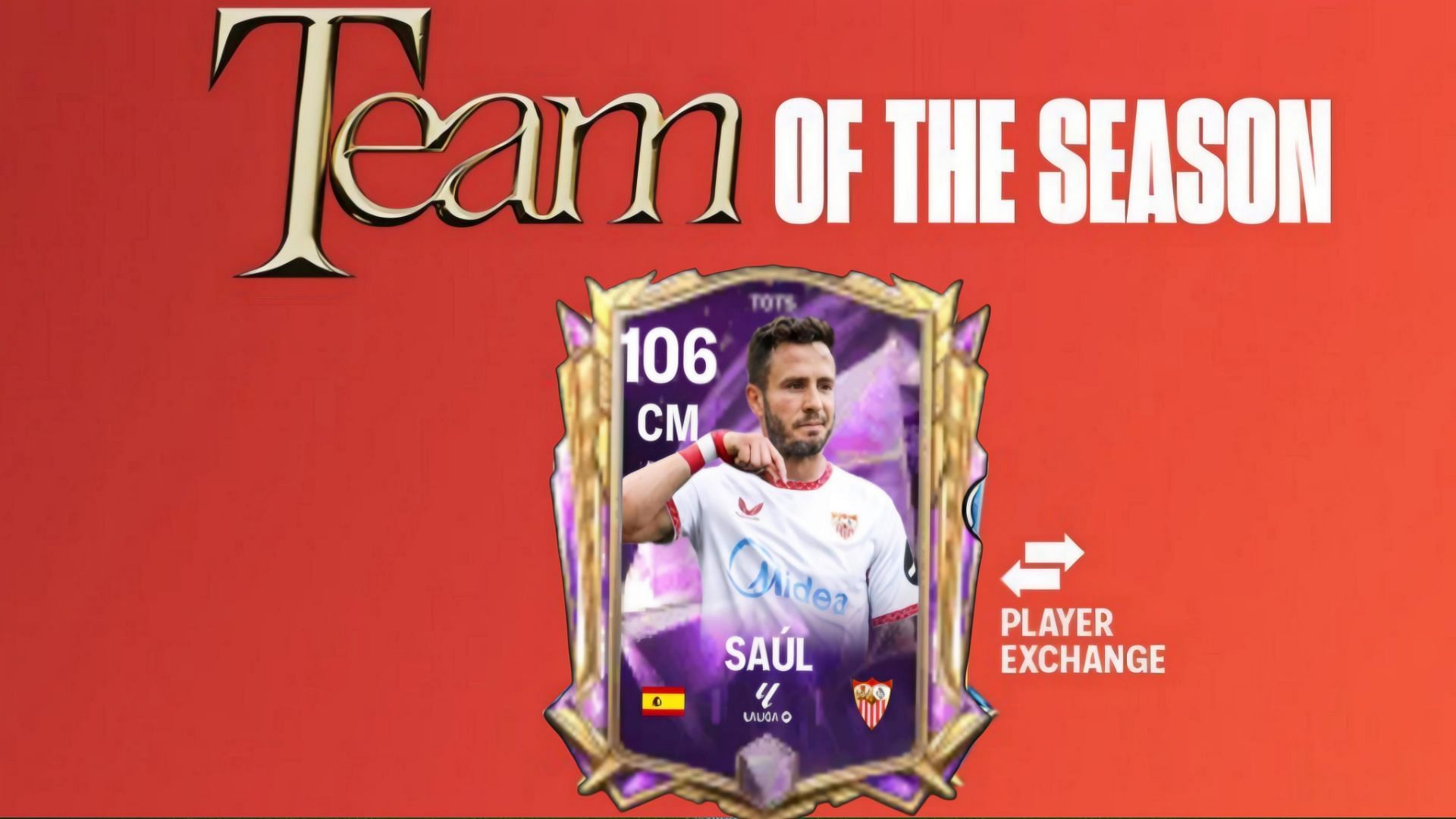 EA FC Mobile TOTS 25 Saul exchange will help you obtain a great card (Image via EA Sports)