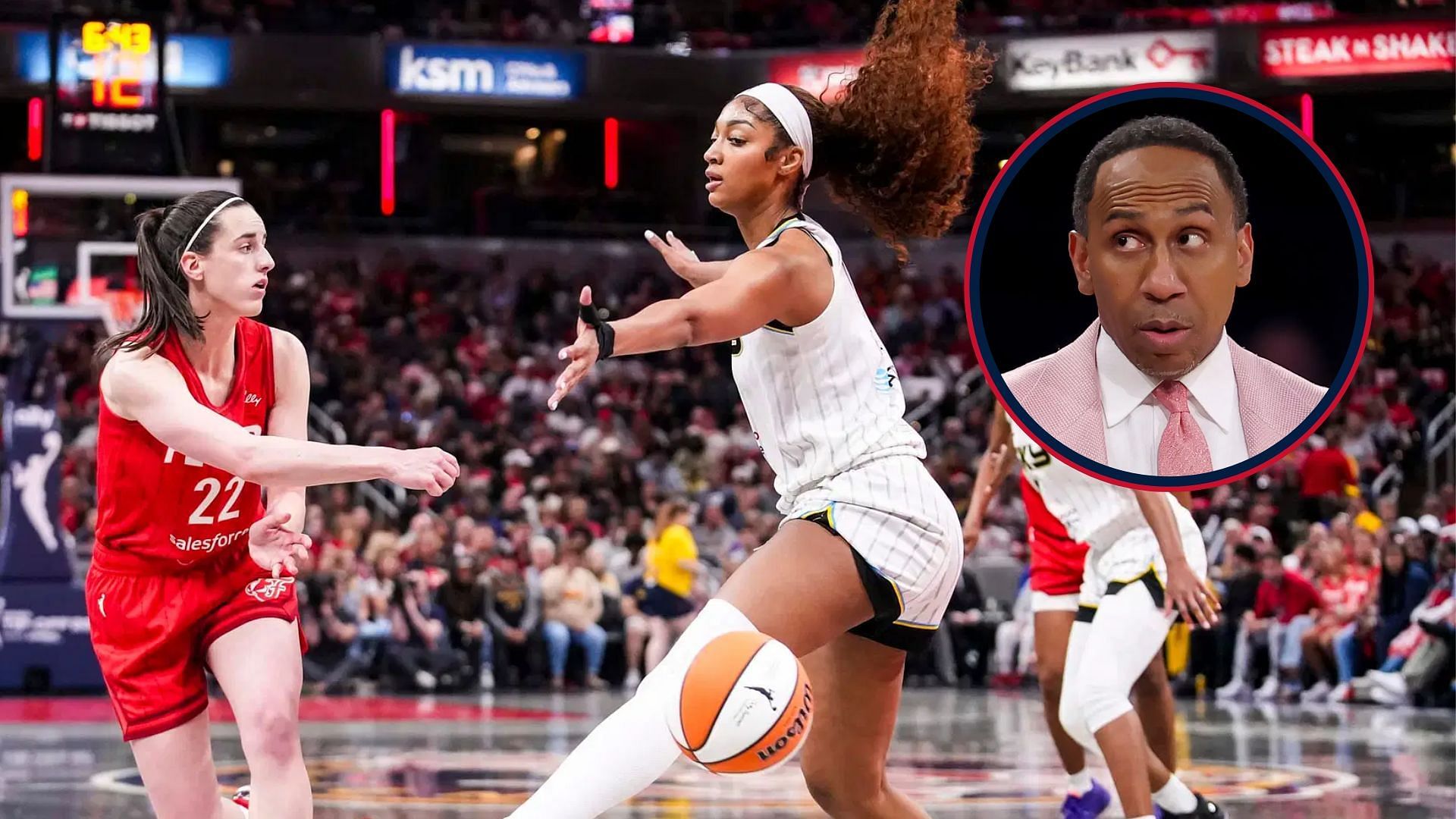 Stephen A. Smith pours gasoline on Angel Reese vs Caitlin Clark feud with fiery take. (Photos: IMAGN)
