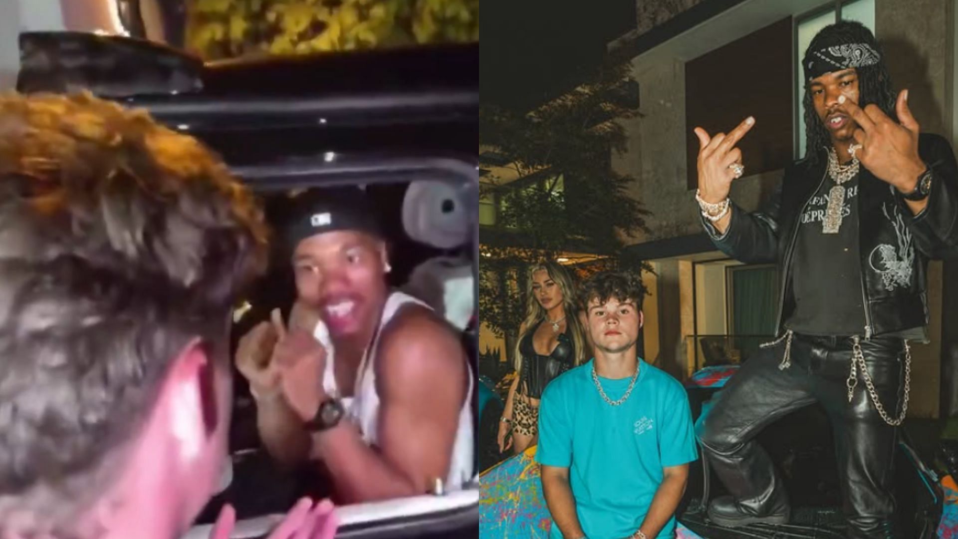 Jack Doherty wants his chain back from Lil Baby (Images via @FearedBuck/X, @jackdoherty/Instagram)
