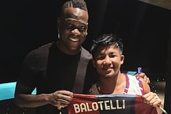 Rodtang welcomes Mario Balotelli into his home, hits the field with Italian football star