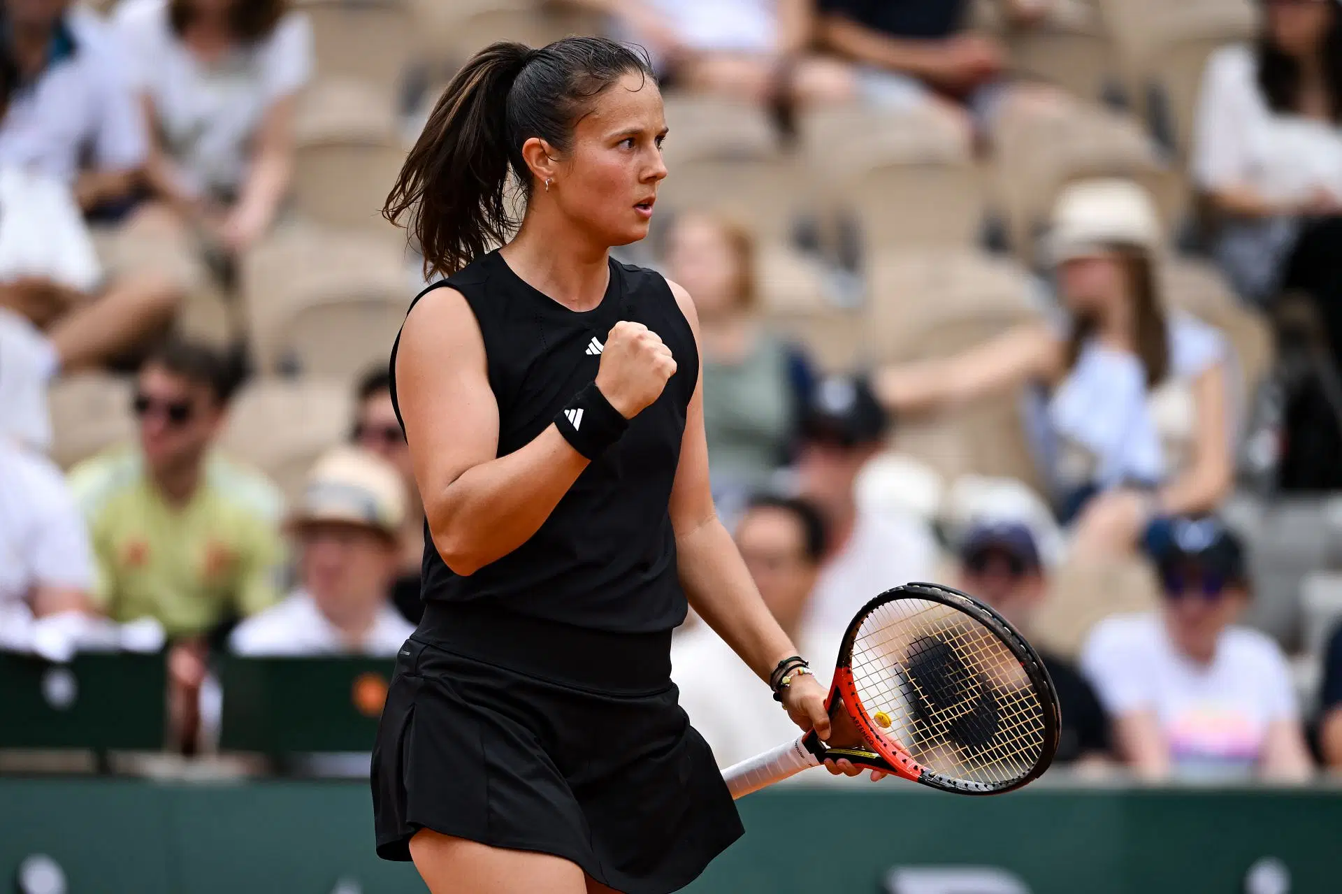 Daria Kasatkina during her third-round match against Paula Badosa at the 2025 French Open (Source: Getty)