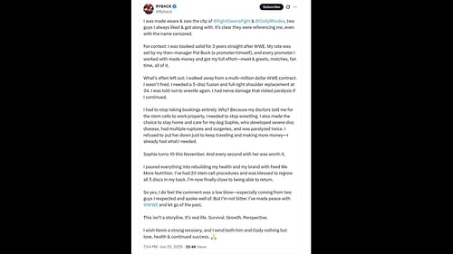 Ryback's tweet responding to Owens and Cody (via Reddit)