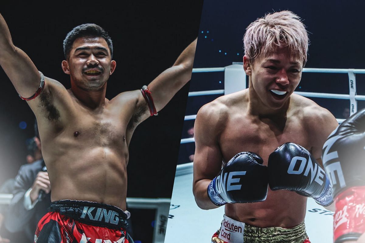 Prajanchai (left) and Takeru (right). [Photos from ONE Championship]