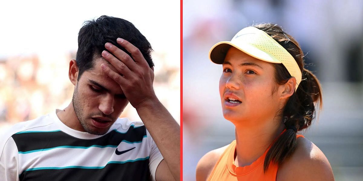Carlos Alcaraz (left), Emma Raducanu (right), Sources: Getty