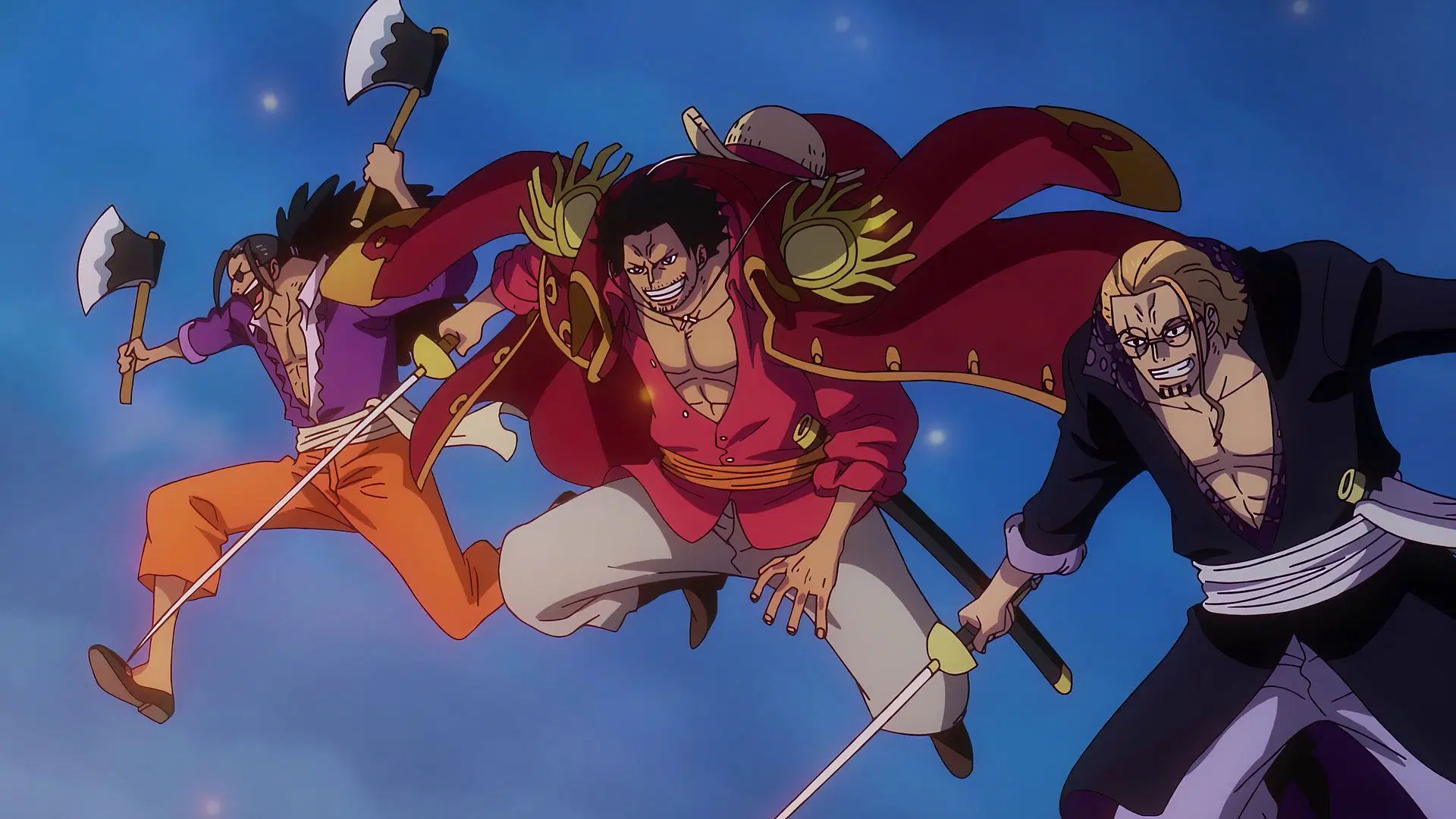 The Pirate King and his &quot;Wings&quot; (Image via Toei Animation)