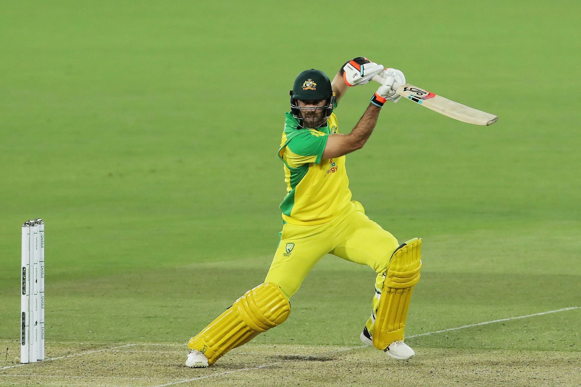 Maxwell during an ODI game in 2020 (Source: Getty)
