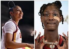 Video: 5-star recruit Oliviyah Edwards does freestyle rap with JuJu Watkins and team pregame