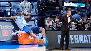 VIDEO: Arkansas HC John Calipari shares candid courtside moment with NBA MVP Shai-Gilgeous Alexander