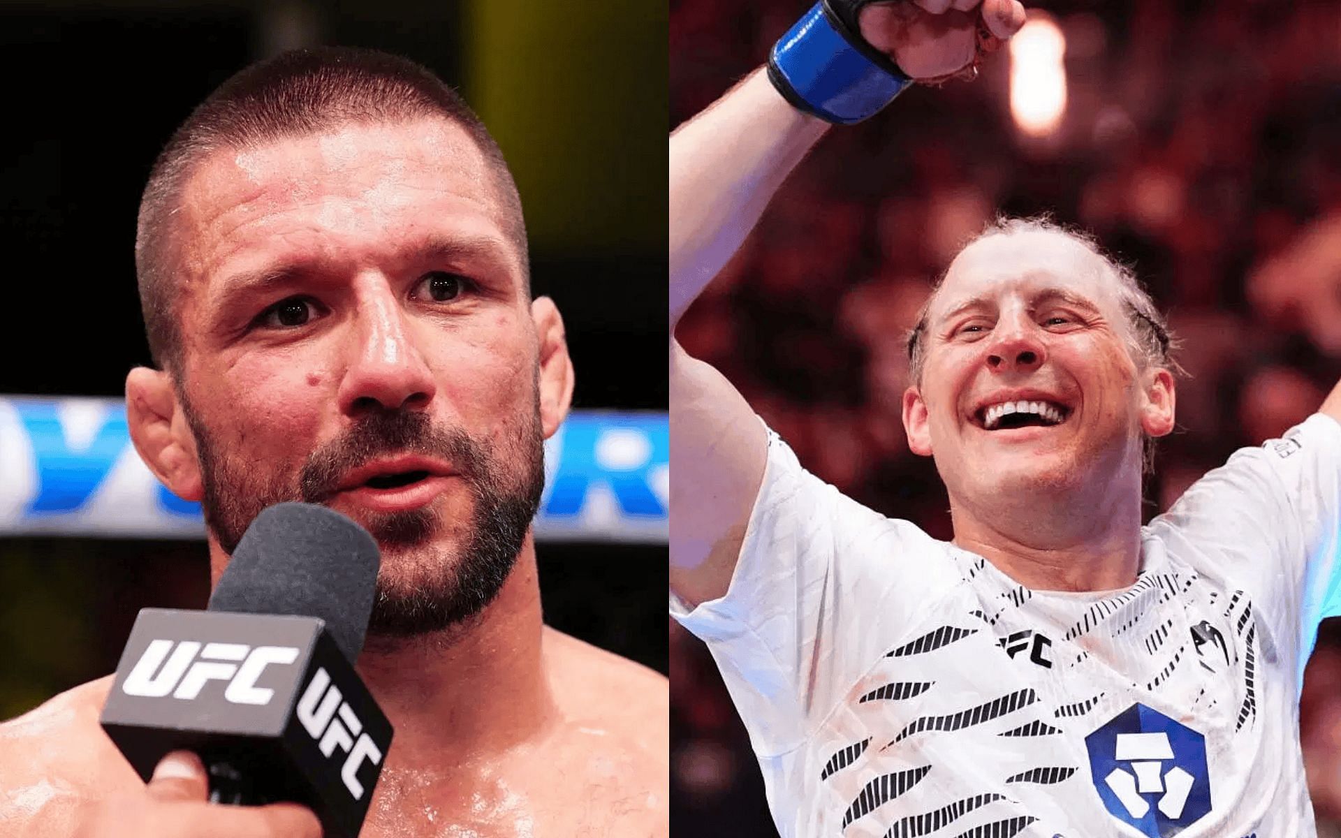 Mateusz Gamrot (left) calls out Paddy Pimblett (right) after UFC Vegas 107 win. [Images courtesy: Getty]