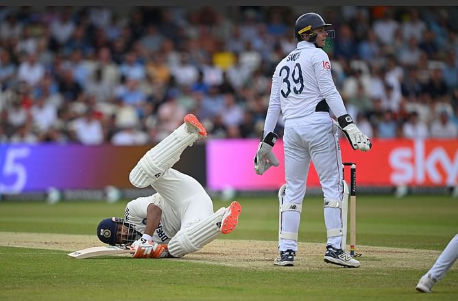 "Suja diya yaar isne maar maar ke" - Rishabh Pant's hilarious quip moments before dismissal on Day 2 of ENG vs IND 1st Test goes viral [Watch]