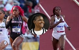 MiLaysia Fulwiley hypes up GF JaMeesia Ford as South Carolina track and field star etches name in history books