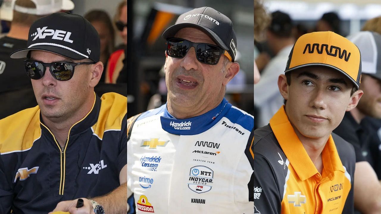 Scott McLaughlin (L) Tony Kanaan and Nolan Siegel (R) | Images from Getty