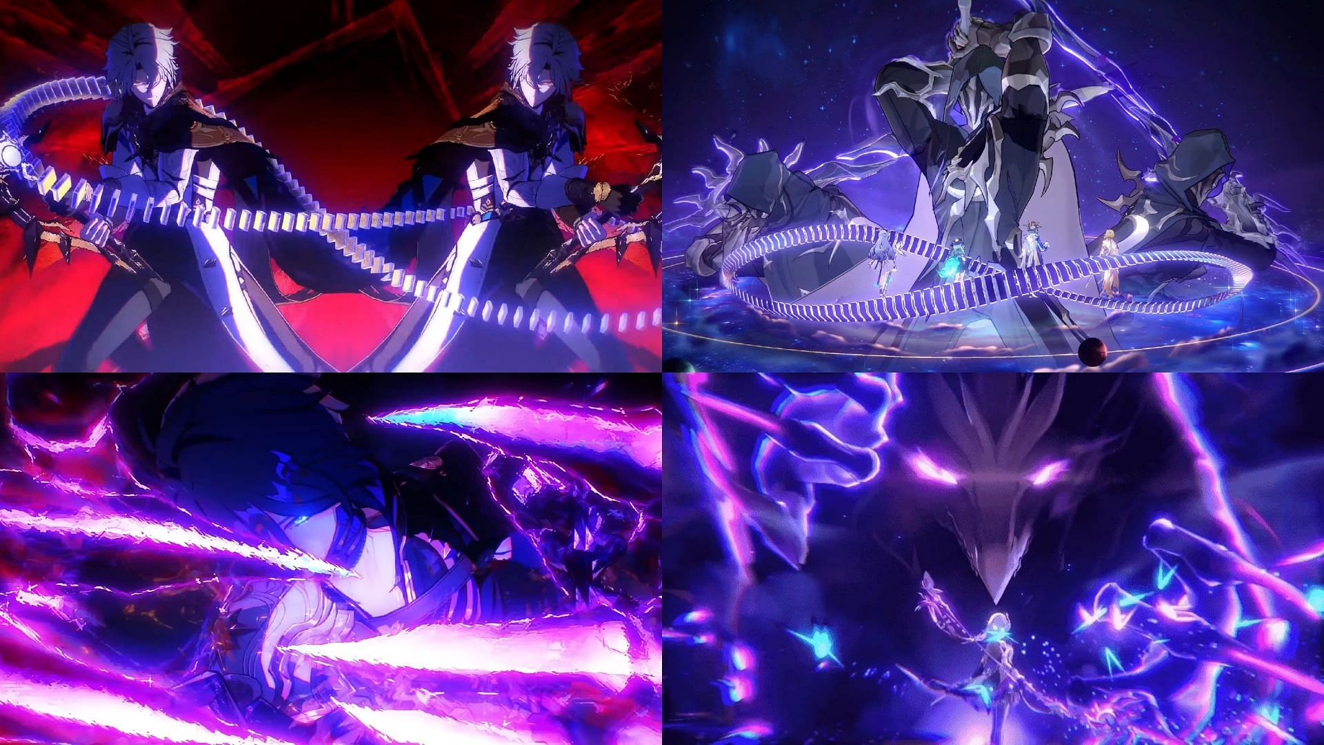 Visuals from Phainon's trailer resembling the Flame Reaver and Casotrice's dragon (Image via HoYoverse)