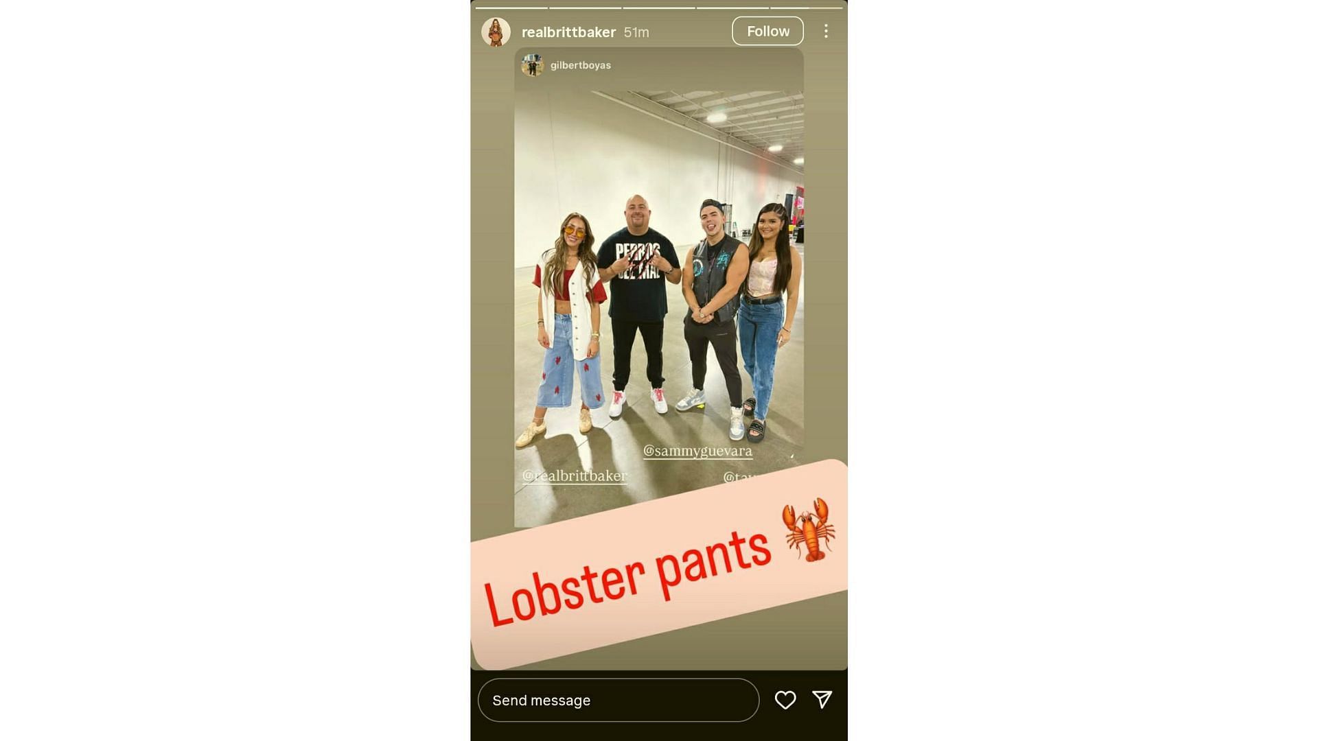 ब्रिट बेकर, सैमी ग्वेरा और ताई मेलो के साथ [Source: Britt's Instagram]