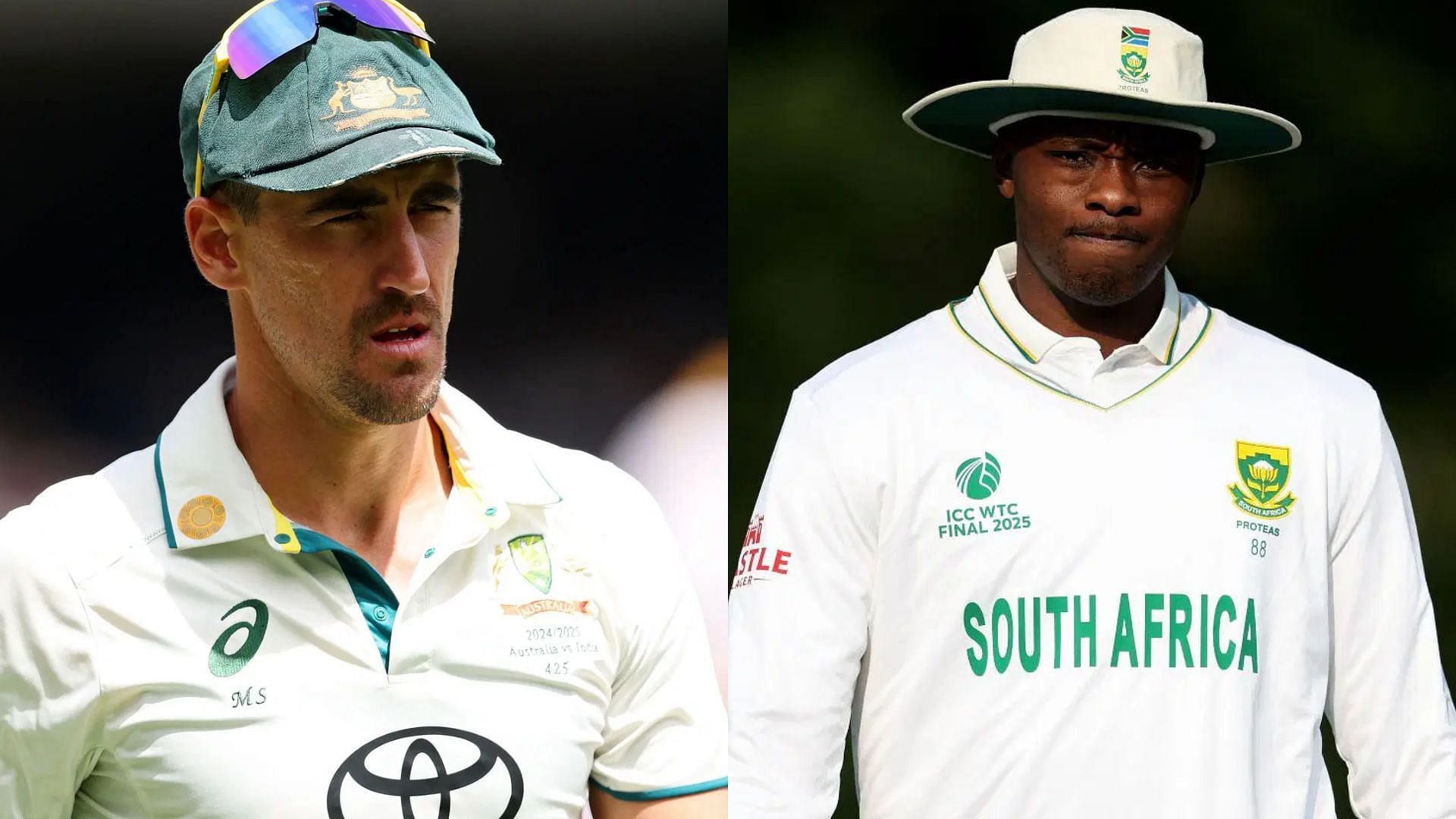 Comparison of Test stats of Mitchell Starc and Kagiso Rabada (Images via Getty)
