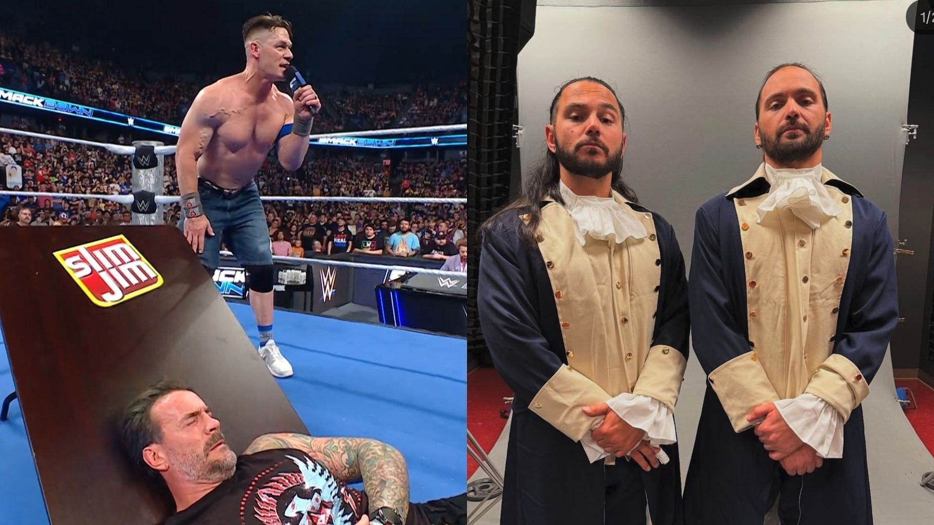 John Cena and CM Punk on tonight