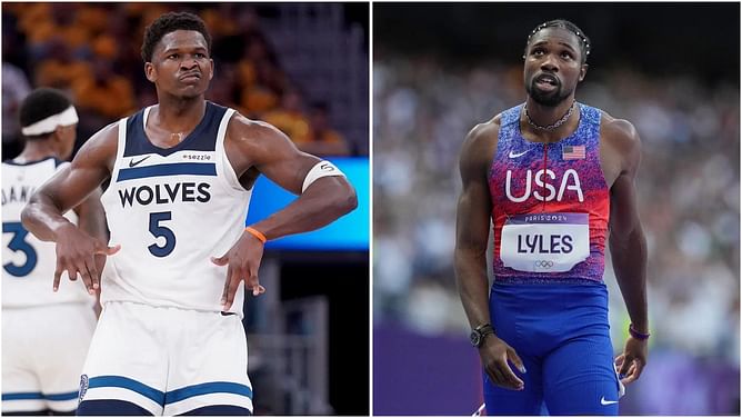 Noah Lyles brings up Anthony Edwards while revealing origin of infamous 'world champions of what' diss aimed at NBA players