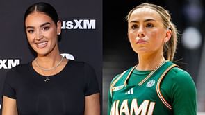 George Kittle’s wife Claire sends 4-word message to Hanna Cavinder as NCAA basketball star shows off OOTD at music bar
