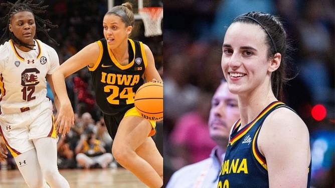 Gabbie Marshall can't contain her excitement as Caitlin Clark puts up 20-point masterclass after mid-game shove