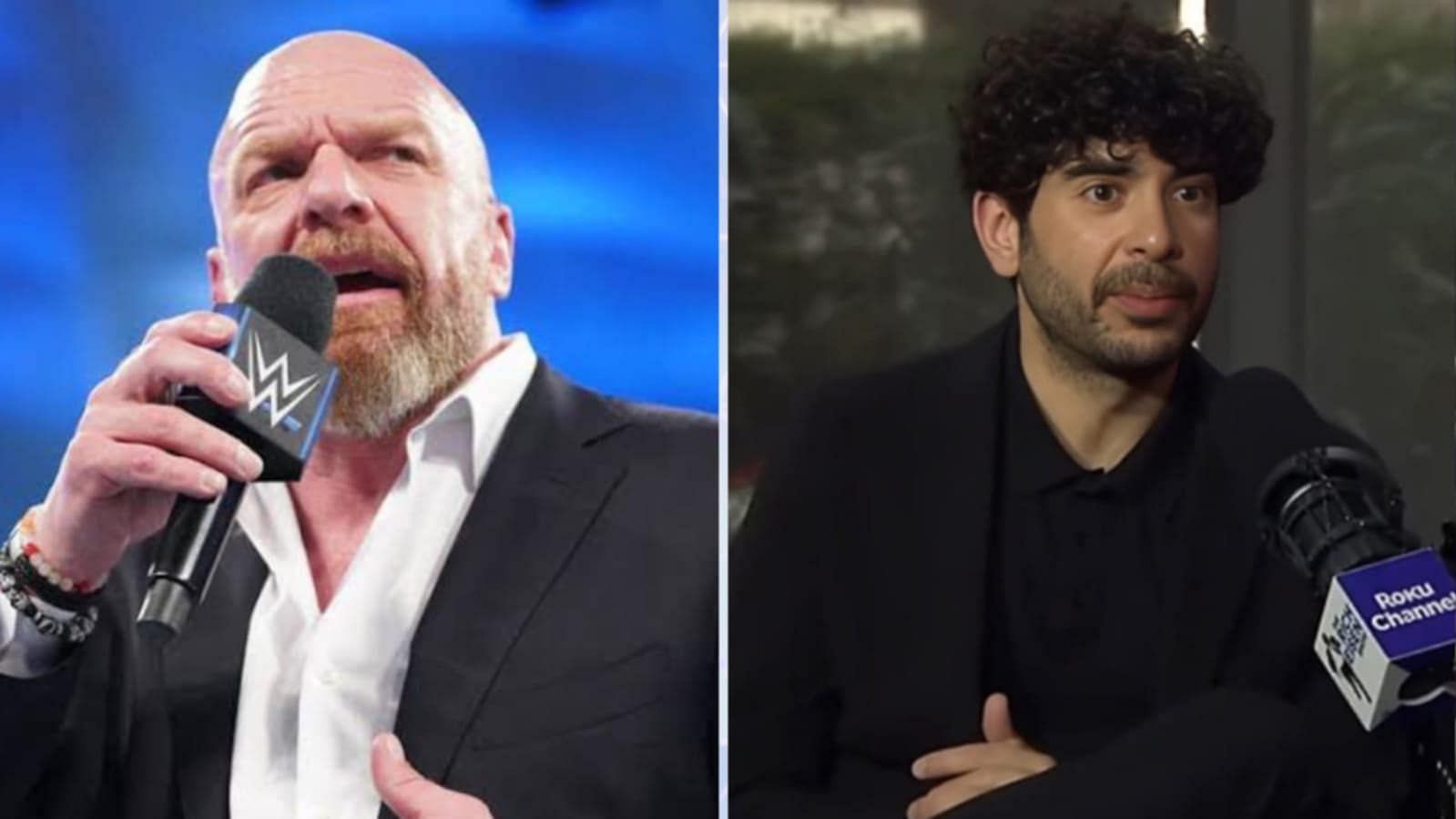 Images via the official websites of WWE and AEW.