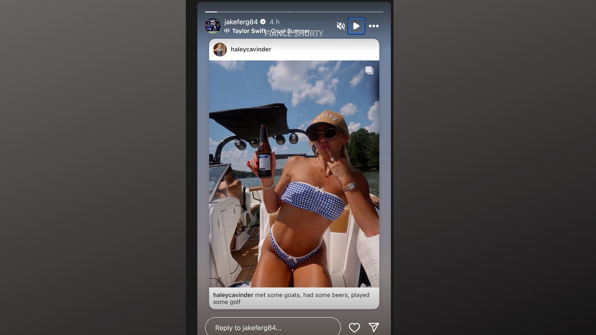 Jake Ferguson sends 2-word message to fianc&eacute;e Haley Cavinder (IG)